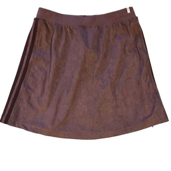 Adidas shadow maroon Suede Skirt size M - Picture 1 of 10